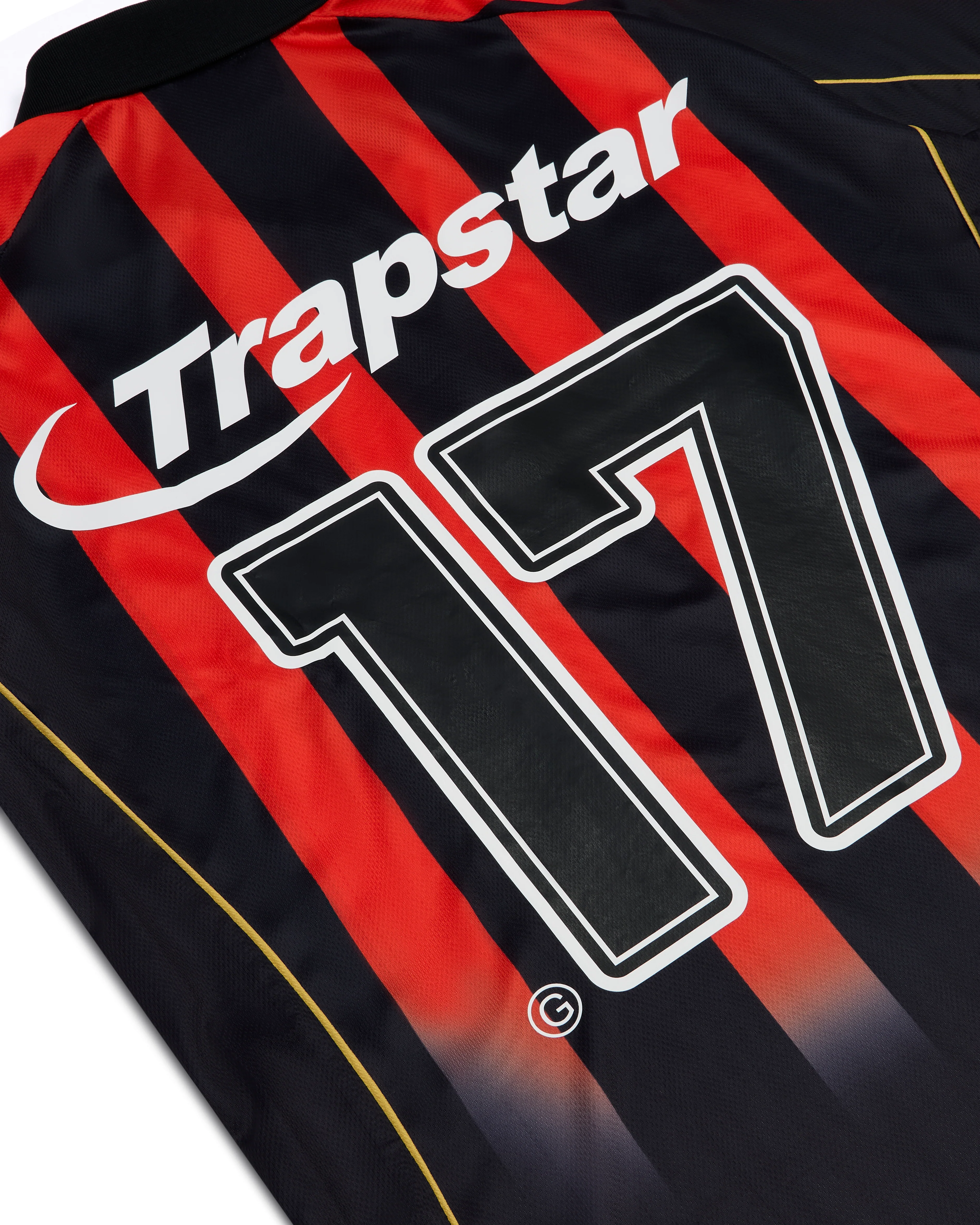 Hyperdrive Striped Football Jersey - Black/Red - Image 4